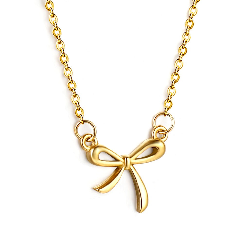 Dainty Bow Pendant Necklace